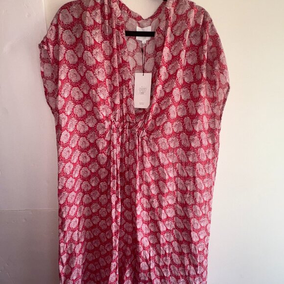 NEW NWT We are Sundays Red Tunic Coverup Dress Stretch 100% Cotton size 0 - Picture 2 of 12